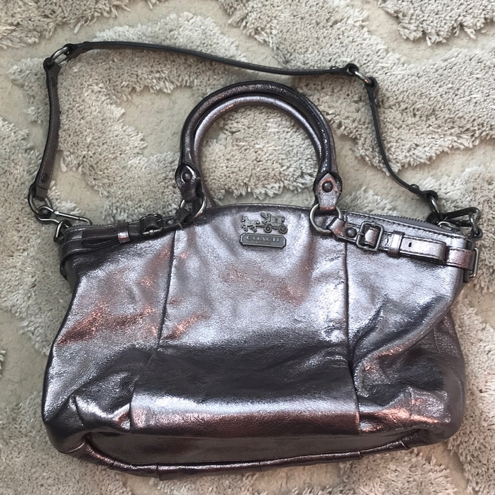 Silver “shimmer” Coach bag